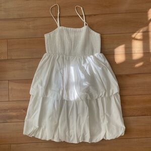 A new day bubble hem white dress